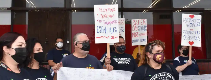 ‘They they want to offer a nickel raise and say, “we’re taking care of our workers.”’ Photograph: Courtesy of UFCW Local 770