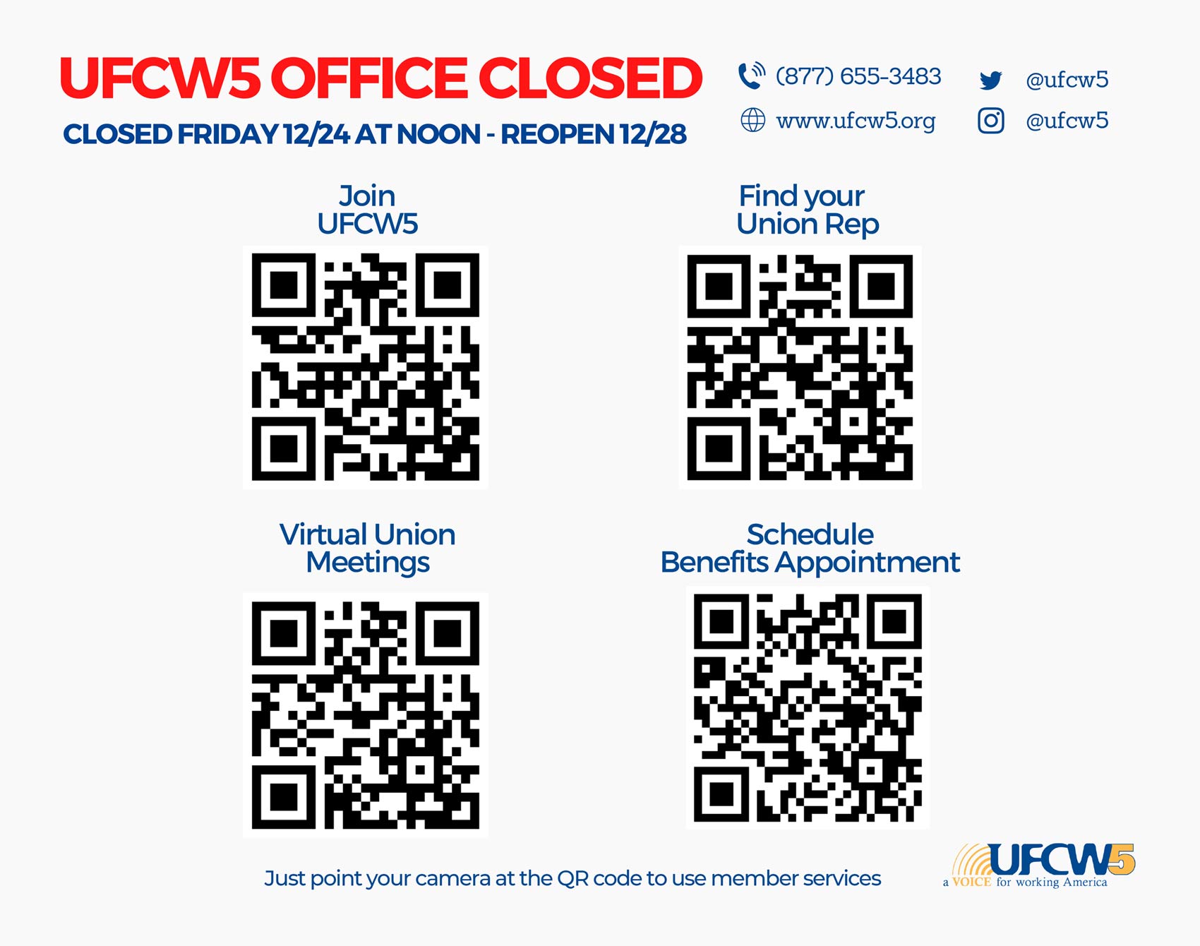 UFCW5 Hours