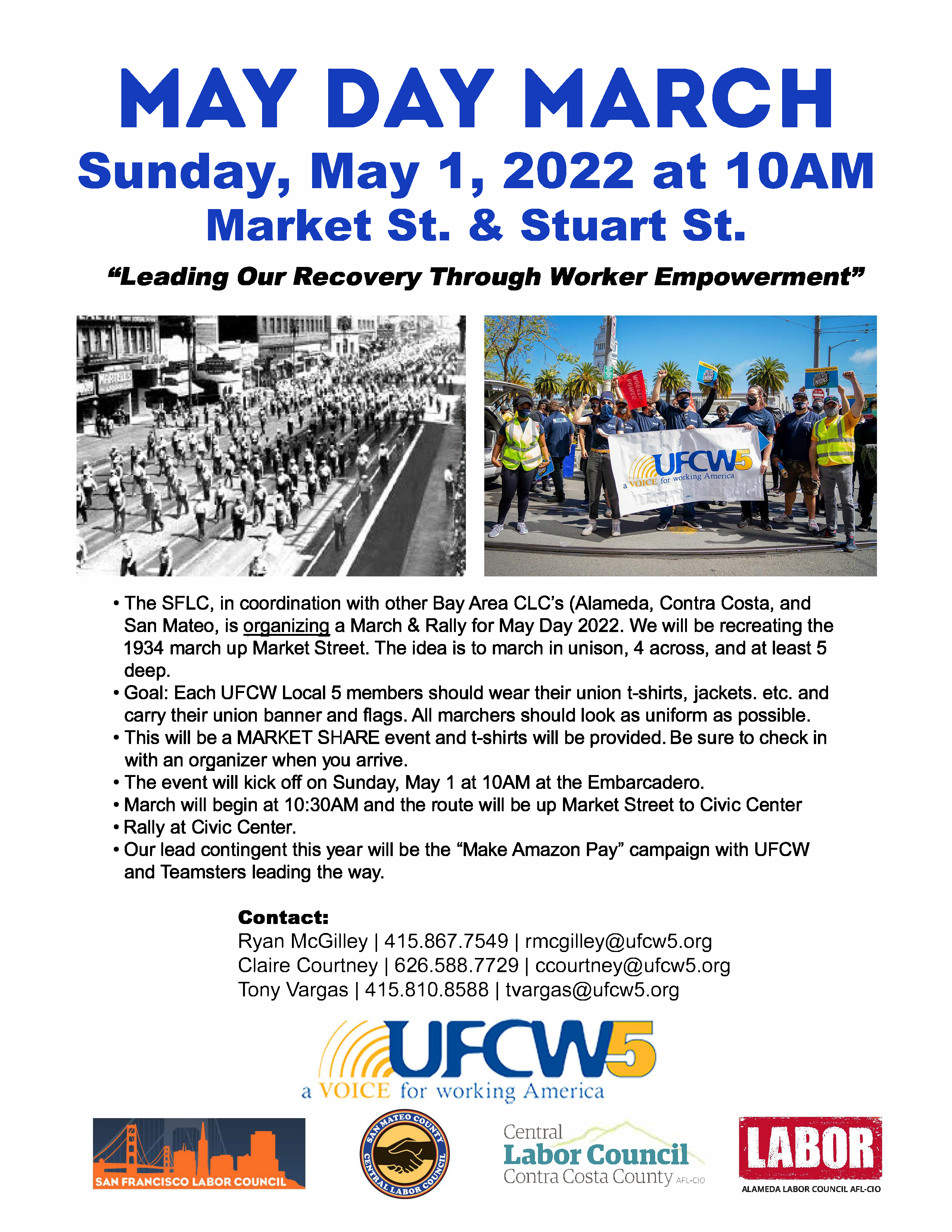 May Day March press release